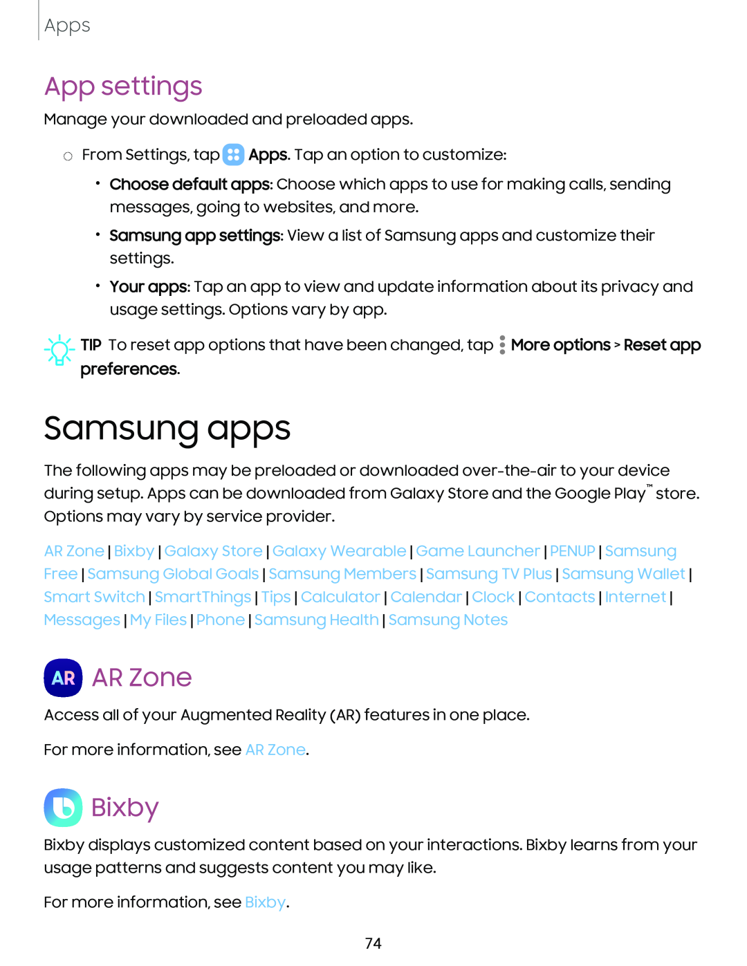 Samsung apps Galaxy S23+ Verizon