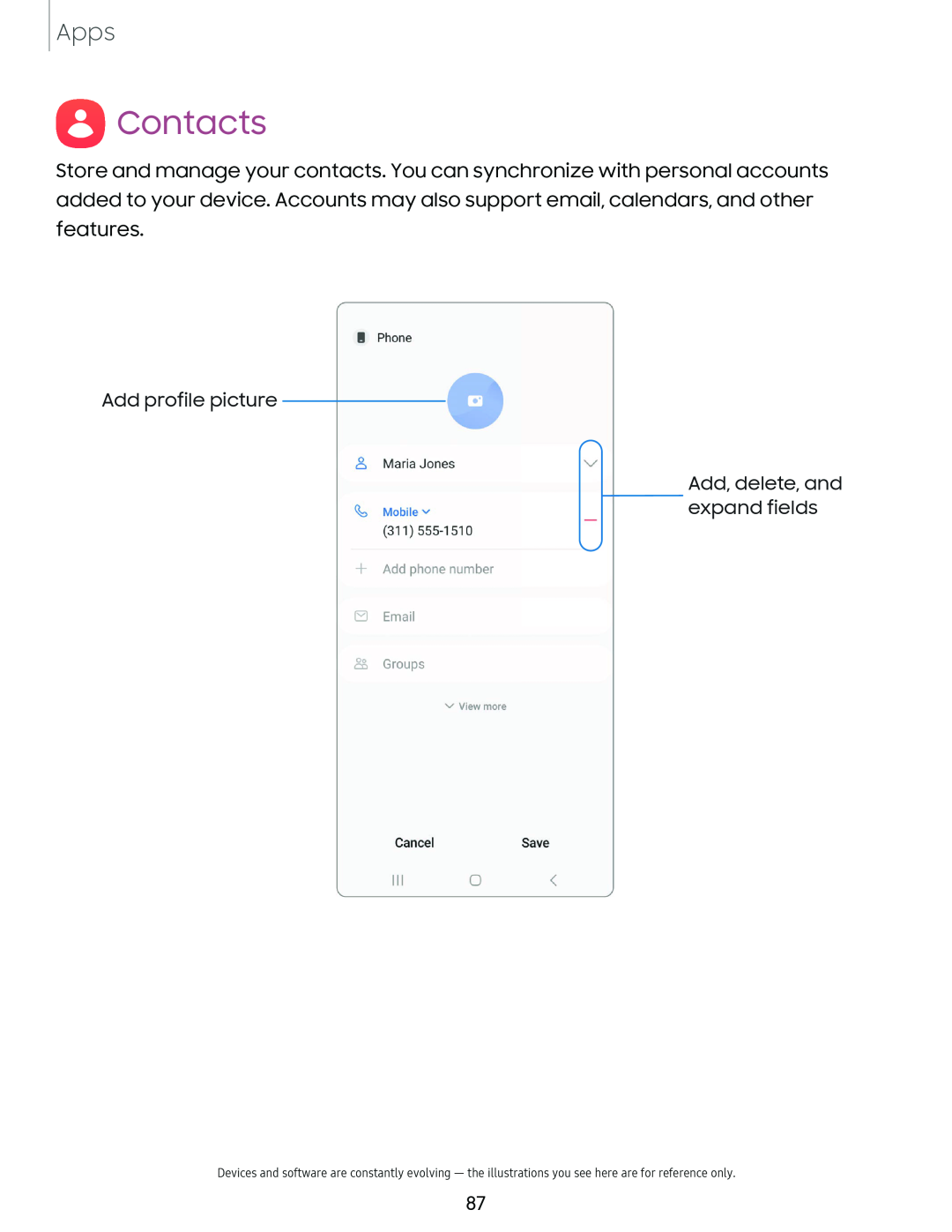 eContacts Galaxy S23+ Verizon