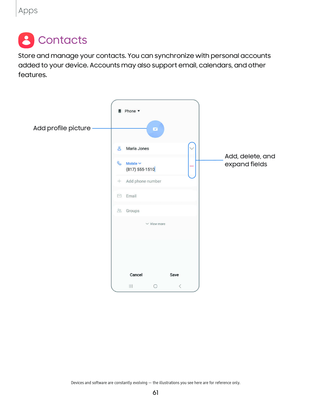 eContacts Galaxy A6 Verizon