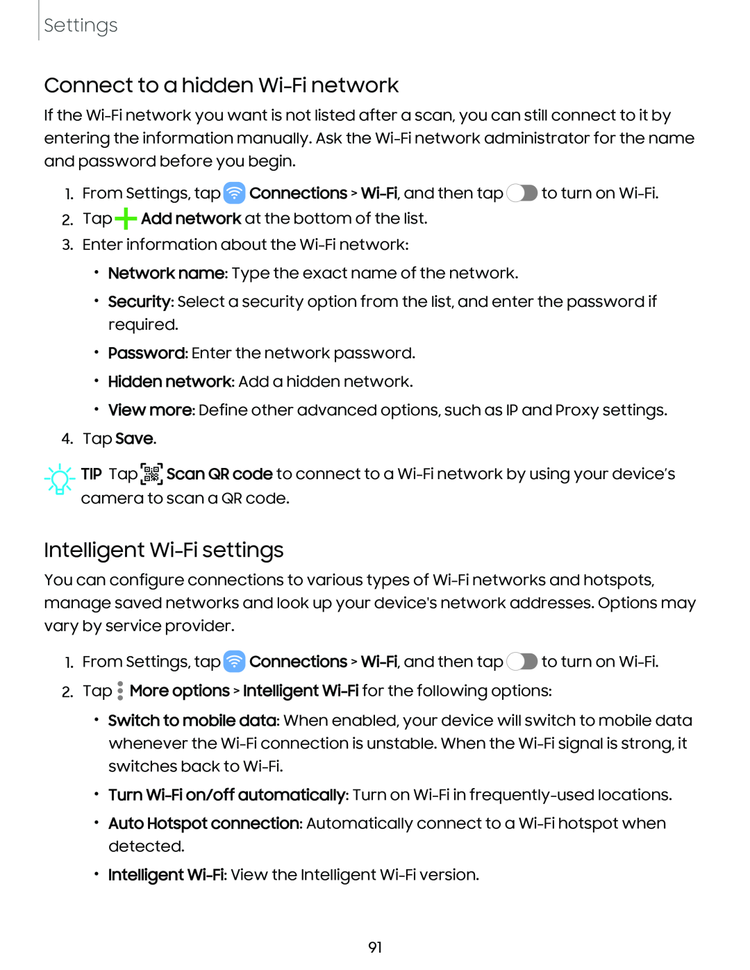 Connect to a hidden Wi-Finetwork Galaxy A14 5G Verizon