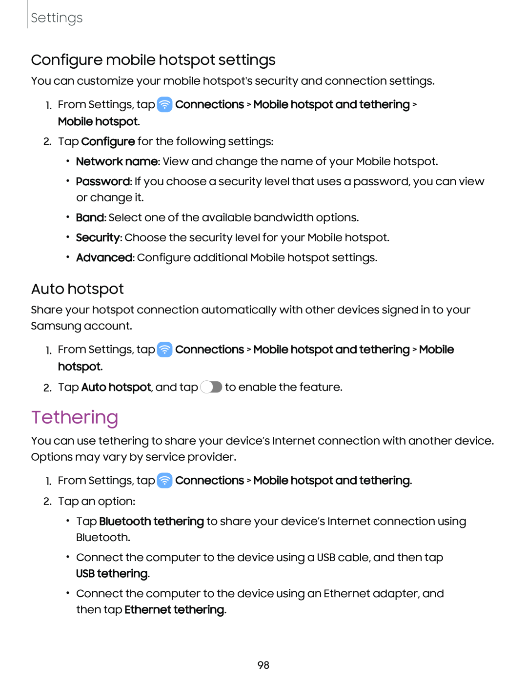 Tethering Galaxy A6 Verizon