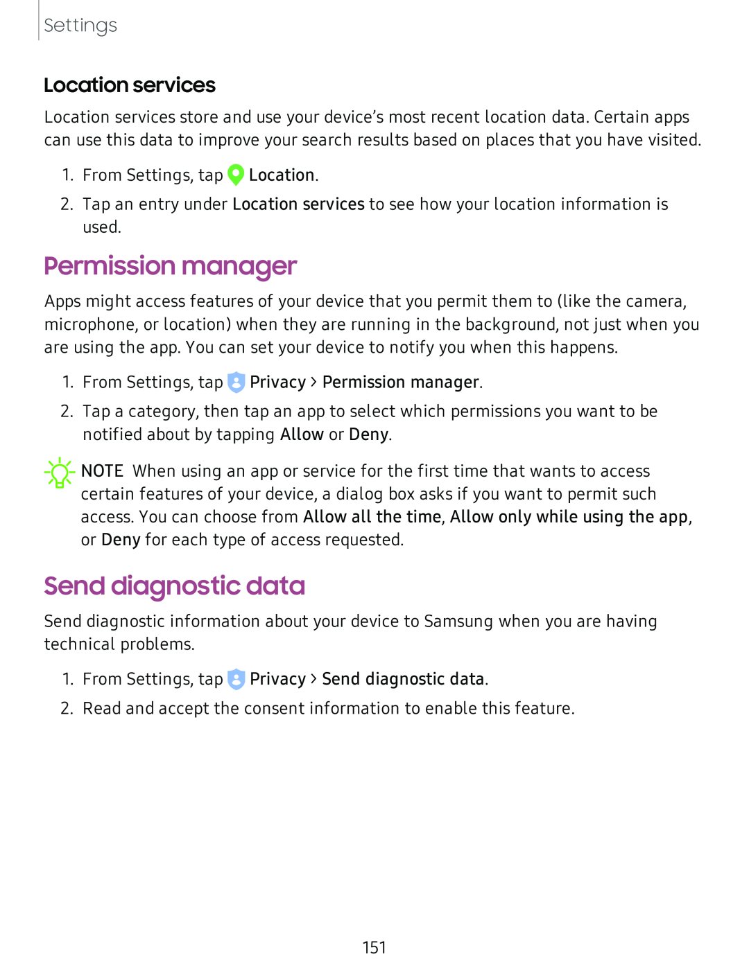 Location services Permission manager