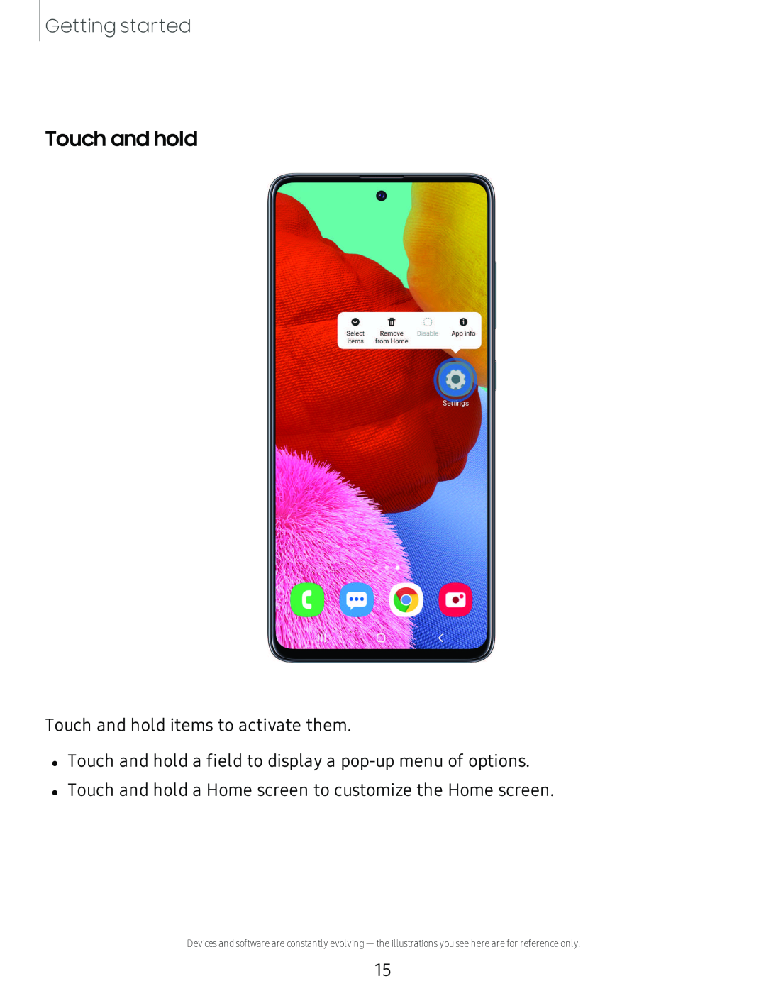 Touch and hold Galaxy A51 TracFone