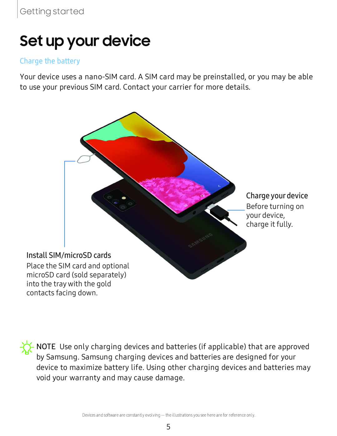 Charge your device Galaxy A51 TracFone