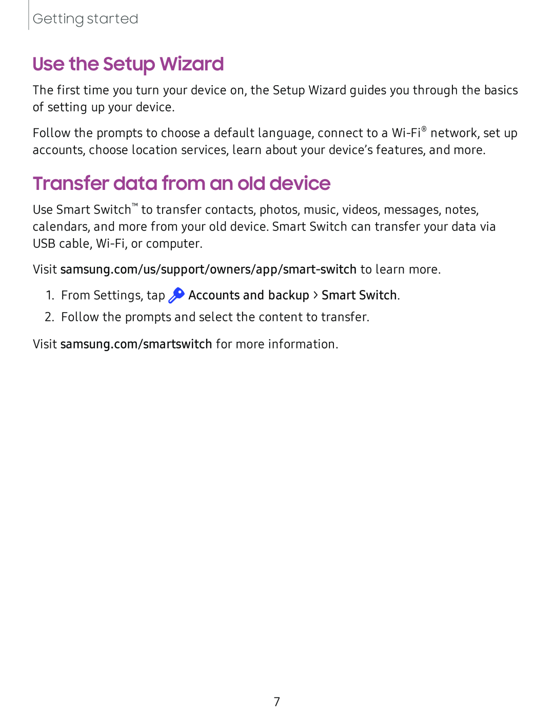 Transfer data from an old device Galaxy A51 TracFone