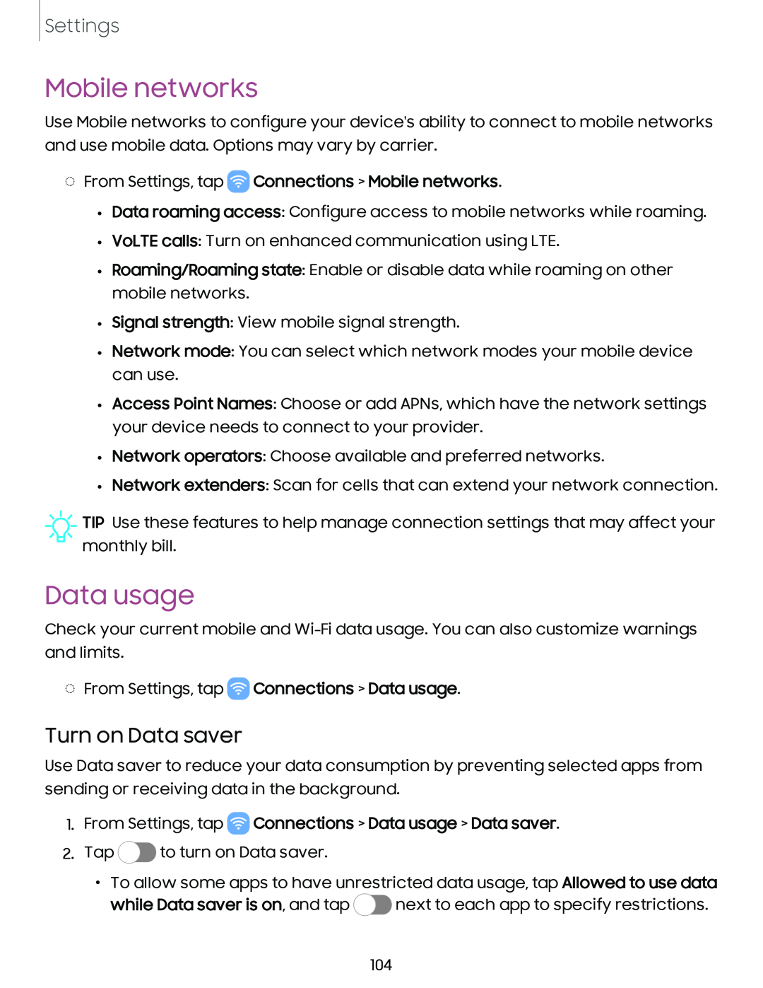 Turn on Data saver Galaxy A20 Virgin Mobile