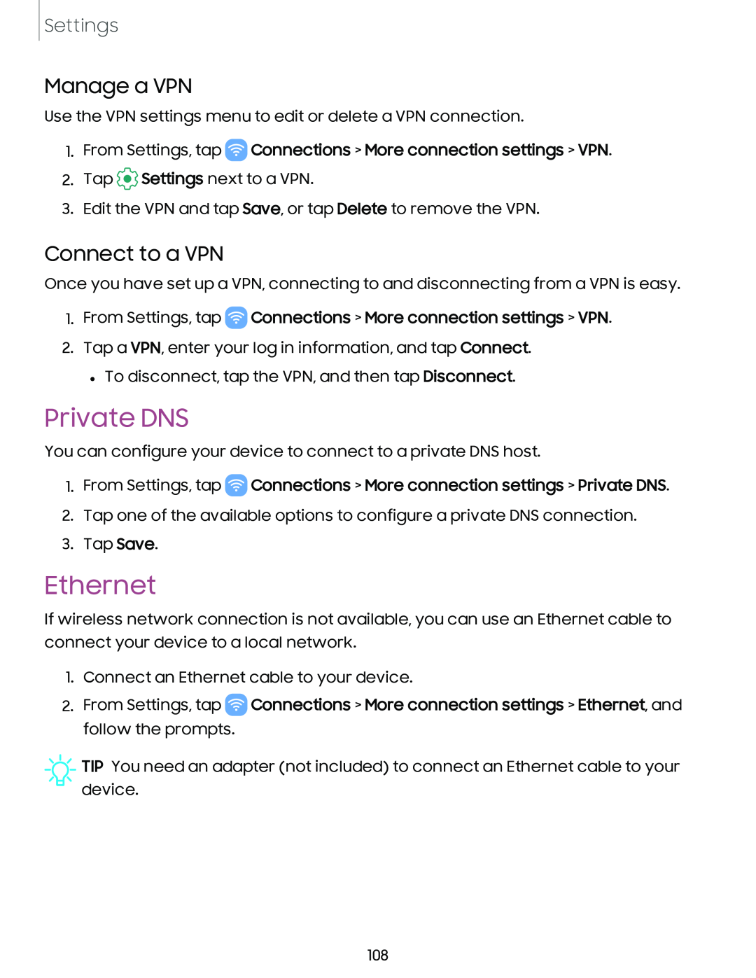 Manage a VPN Galaxy A20 Virgin Mobile