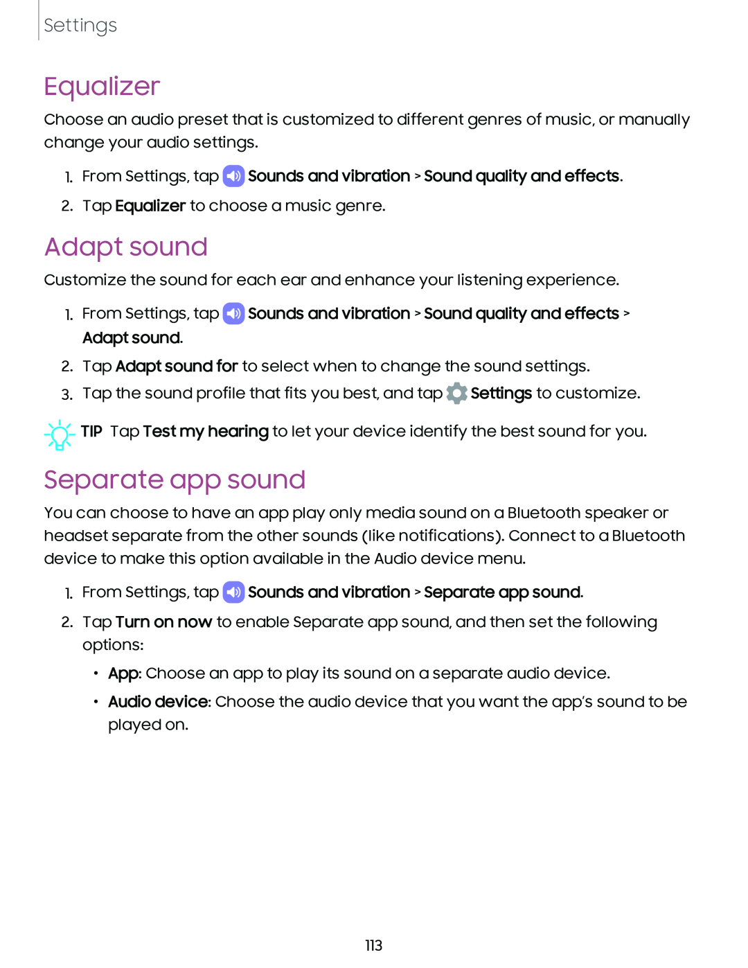 Equalizer Adapt sound