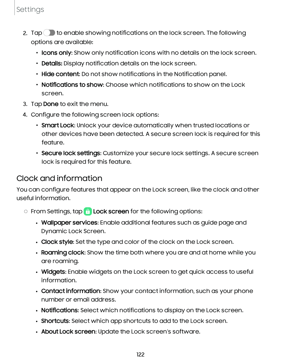 Clock and information Galaxy A20 Sprint