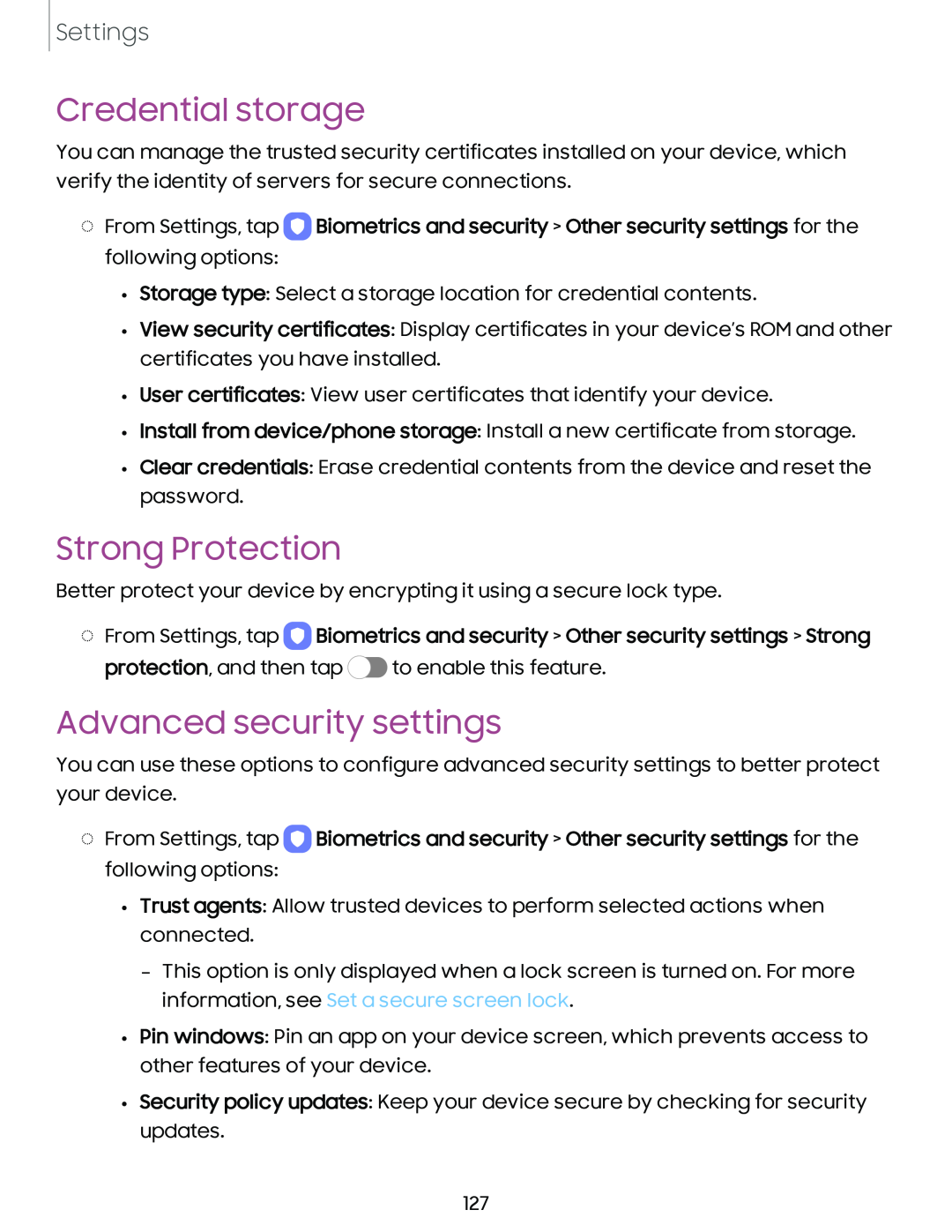 Credential storage Strong Protection