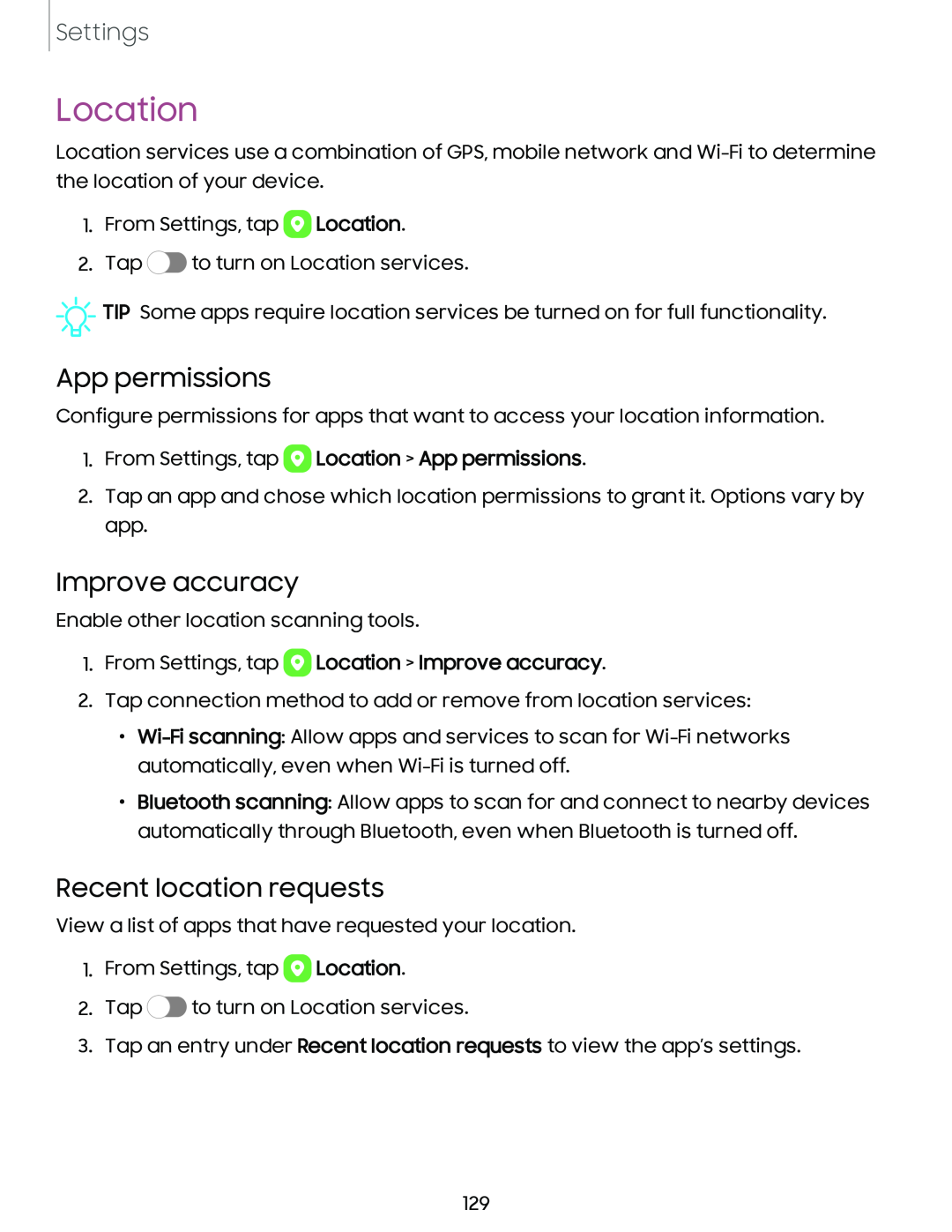 App permissions Galaxy A20 Virgin Mobile