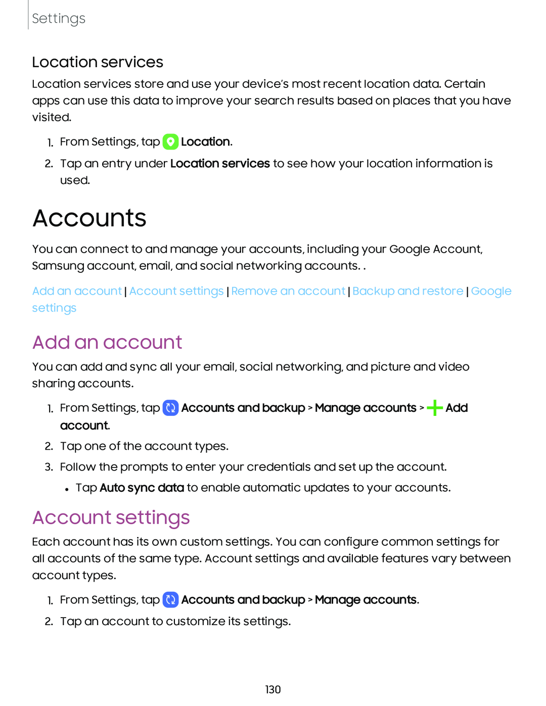 Account settings Galaxy A20 Virgin Mobile