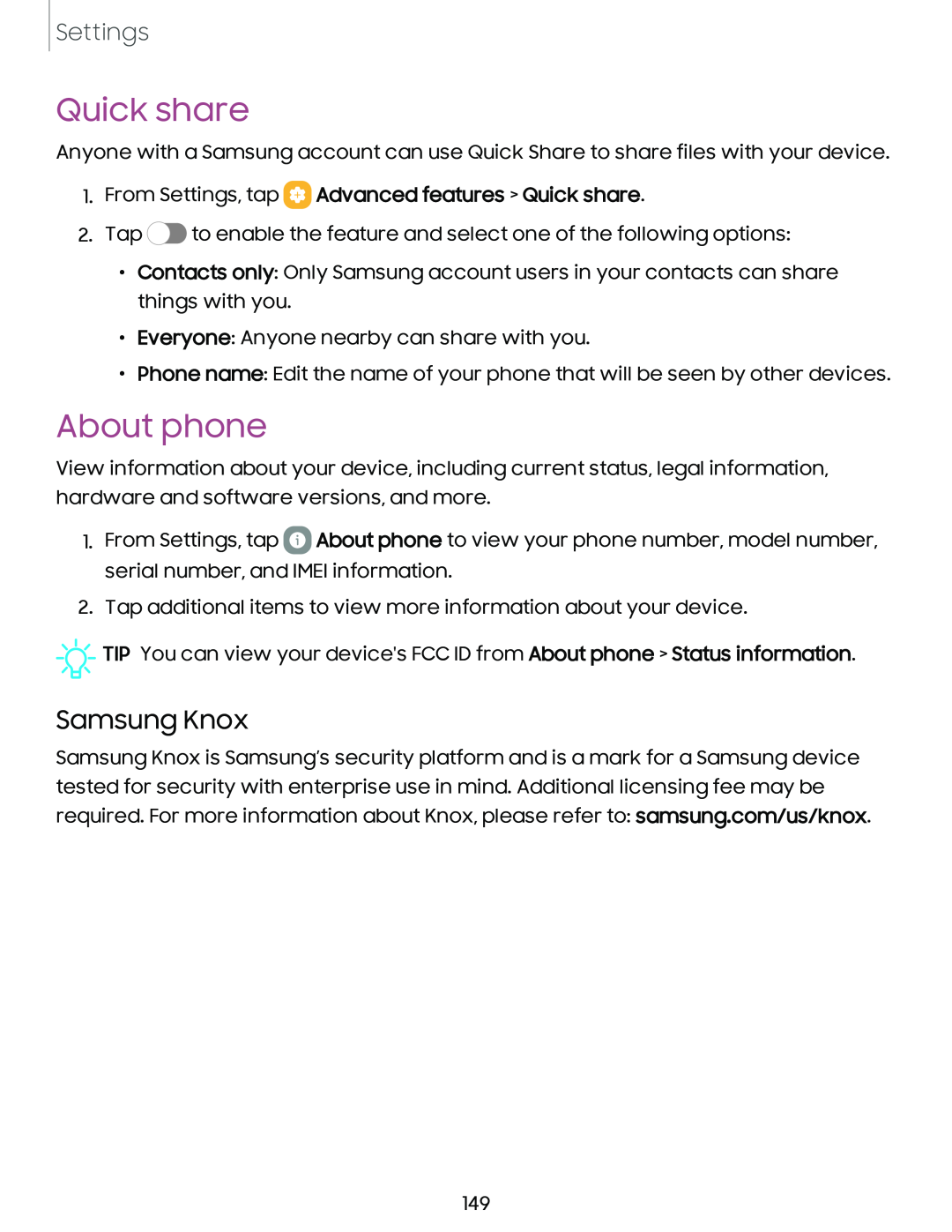 Samsung Knox Quick share