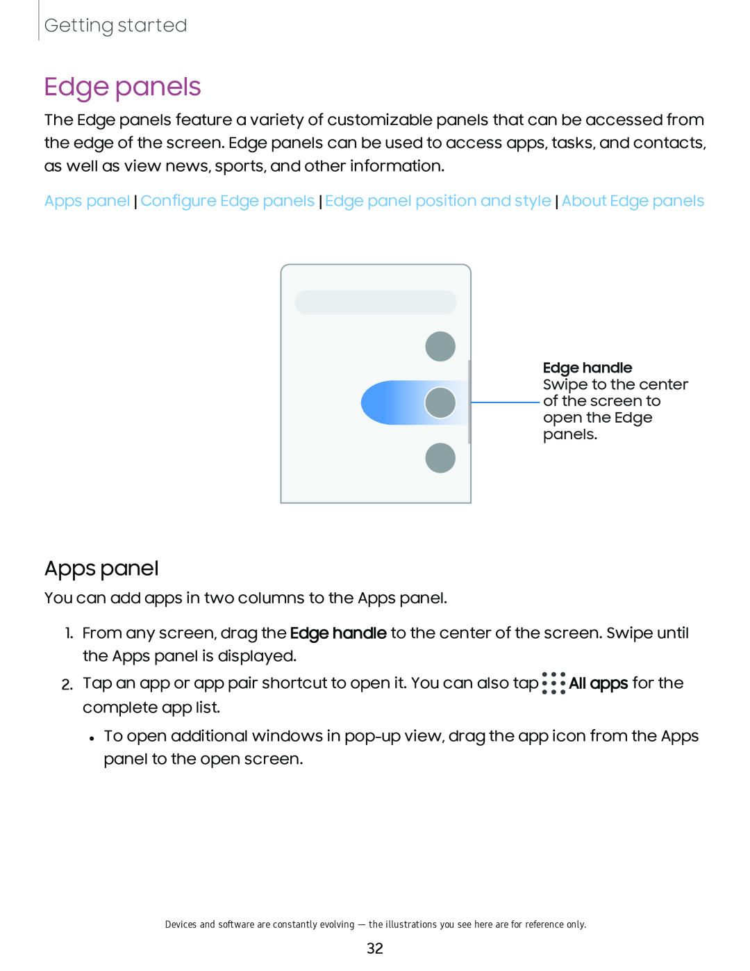 Apps panel Galaxy A20 Sprint