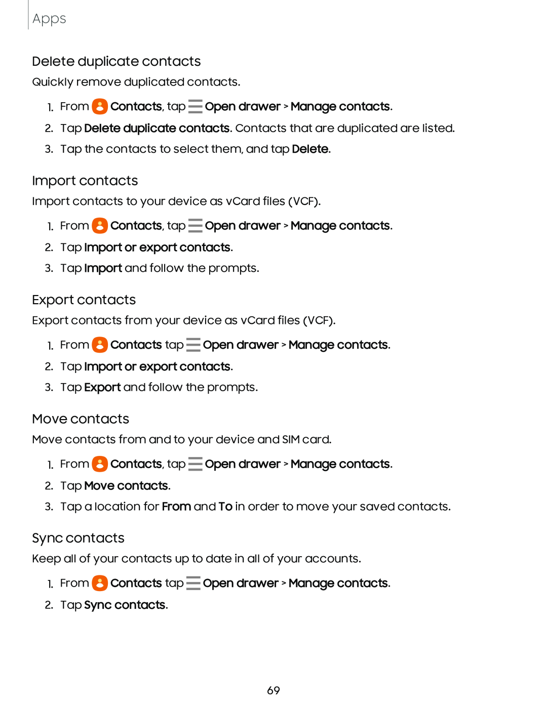 Sync contacts Galaxy A20 Boost Mobile