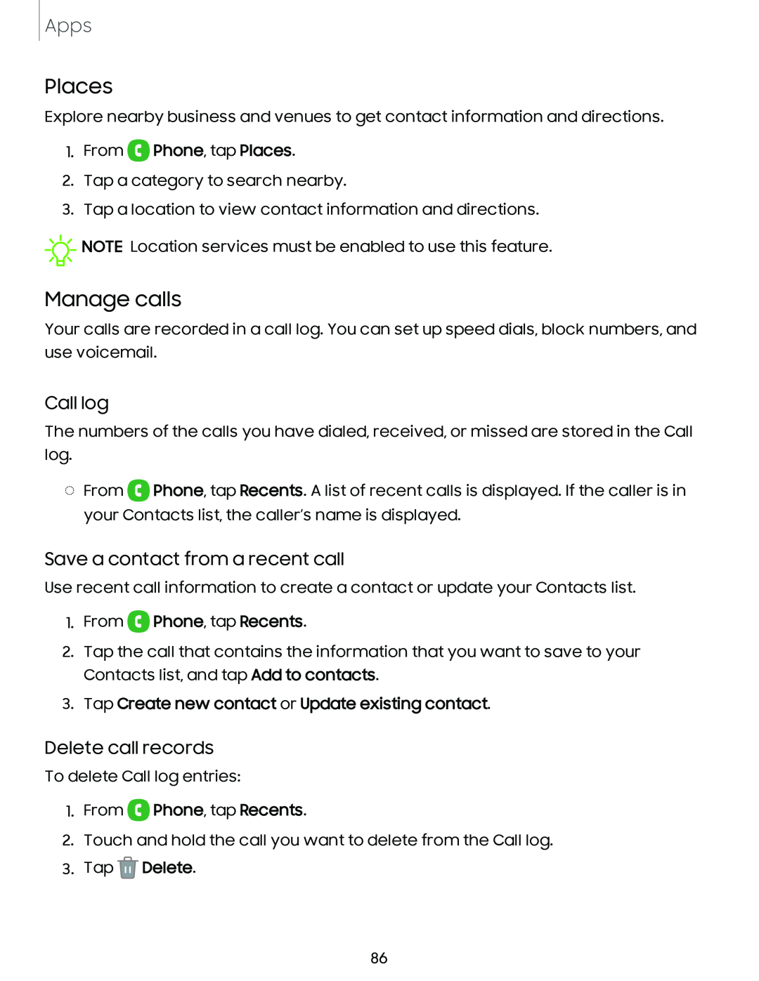 Call log Galaxy A20 Virgin Mobile