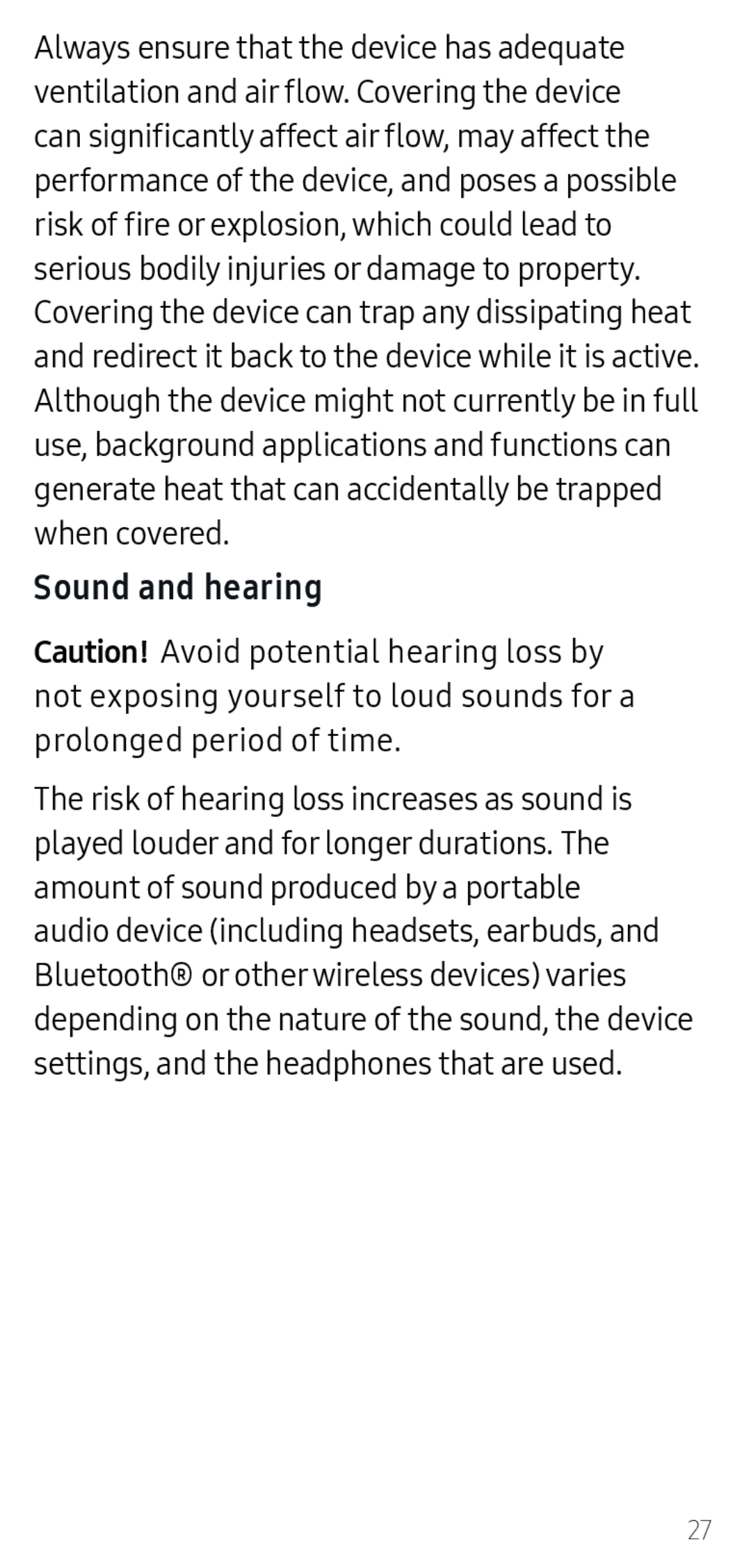 Sound and hearing Galaxy A20 T-Mobile