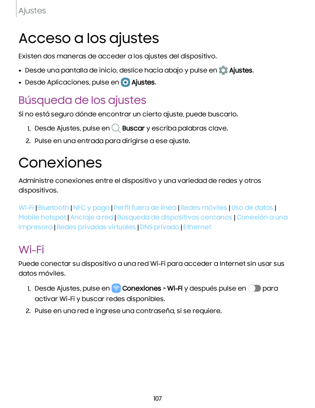 Acceso a los ajustes Galaxy A10e TracFone