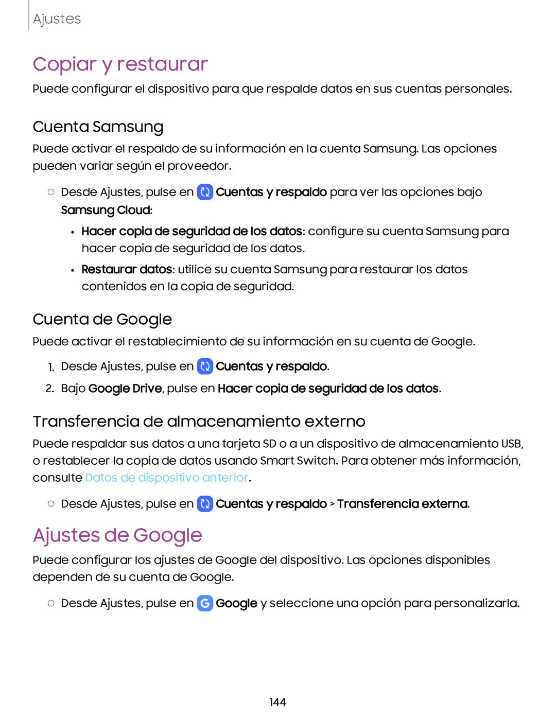 Transferencia de almacenamiento externo Galaxy A10e TracFone