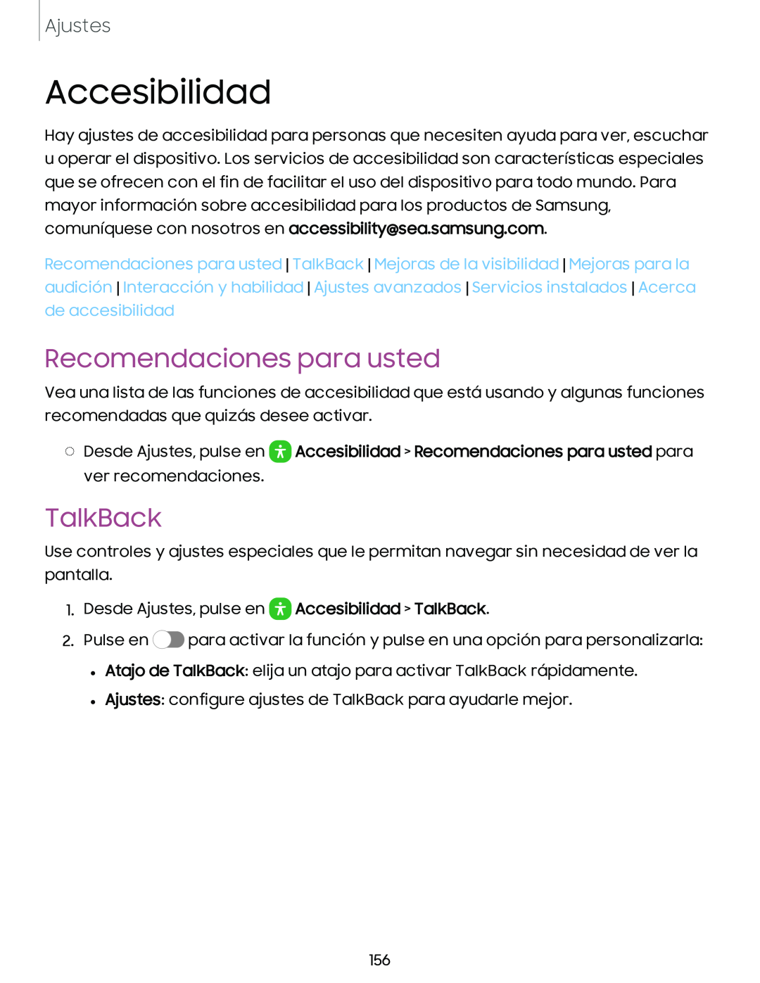 Accesibilidad Galaxy A10e TracFone