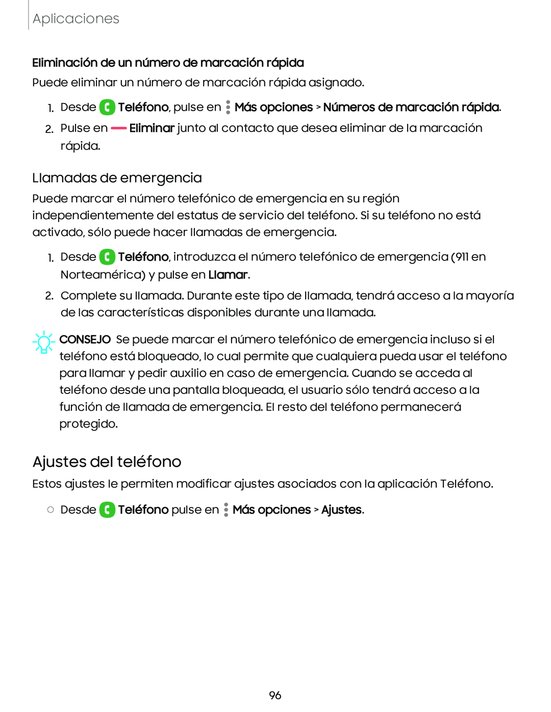 Llamadas de emergencia Galaxy A10e TracFone