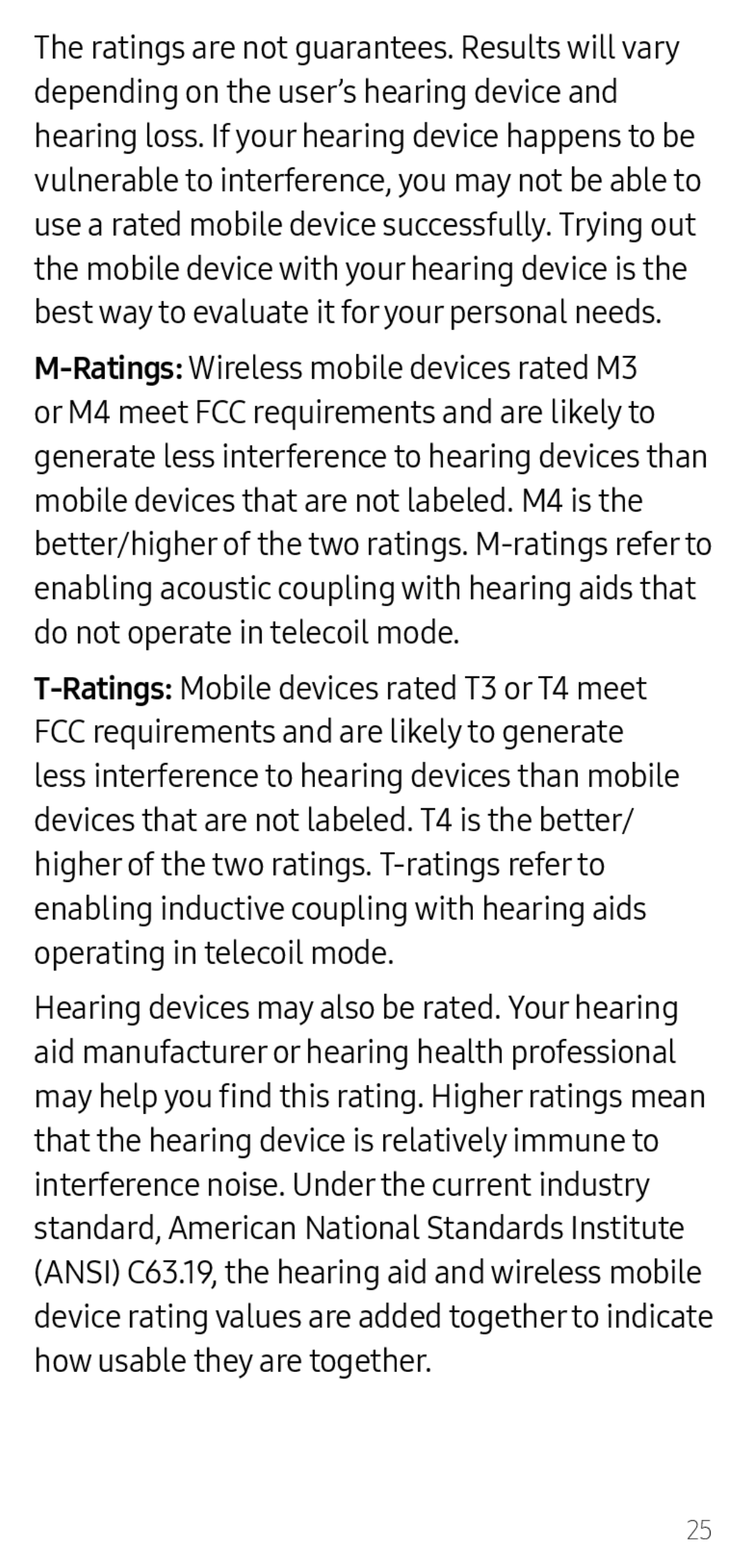 M-Ratings: T-Ratings: