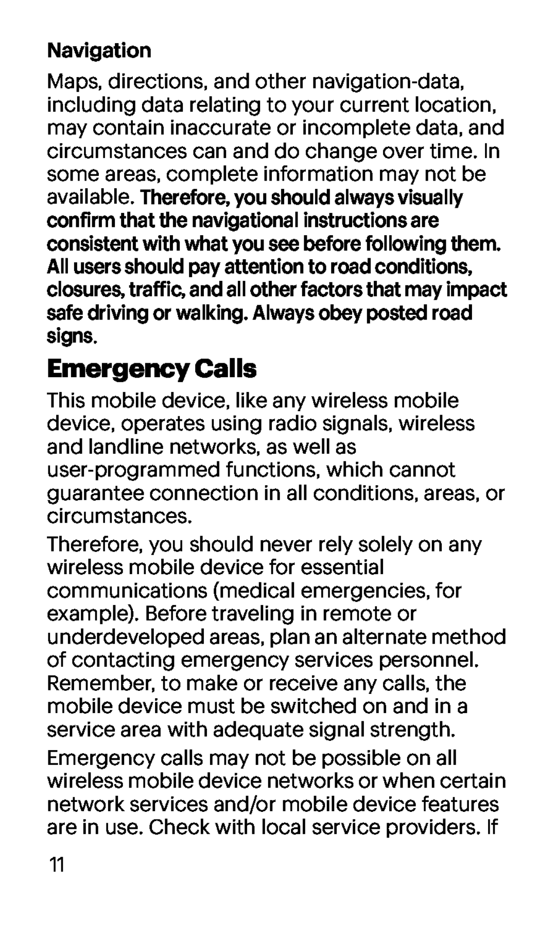 Emergency Calls