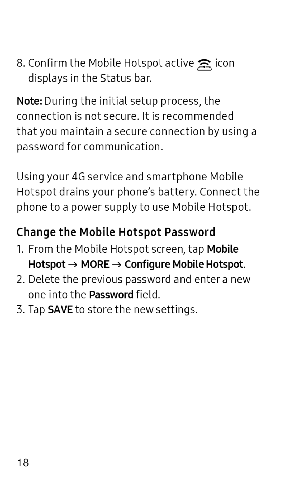 Change the Mobile Hotspot Password Galaxy J3 2017 Metro PCS