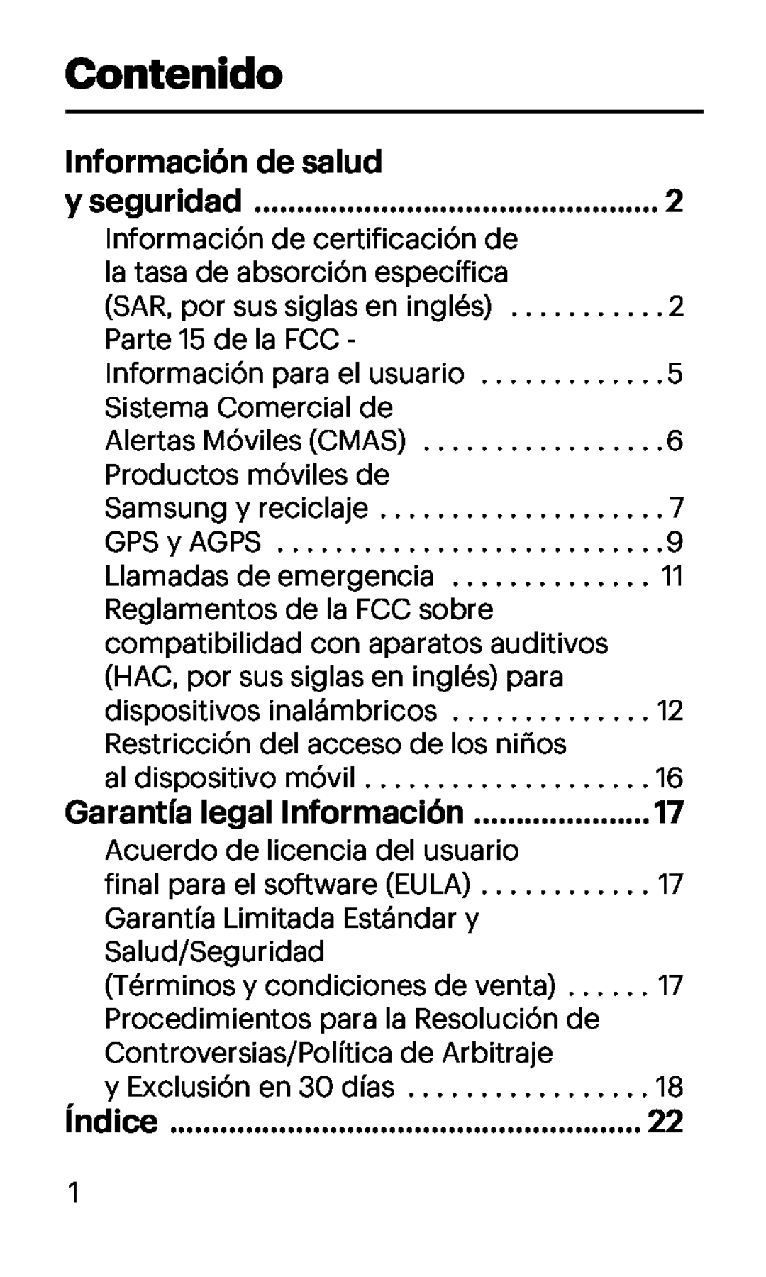 Información de salud Galaxy J7 Boost Mobile