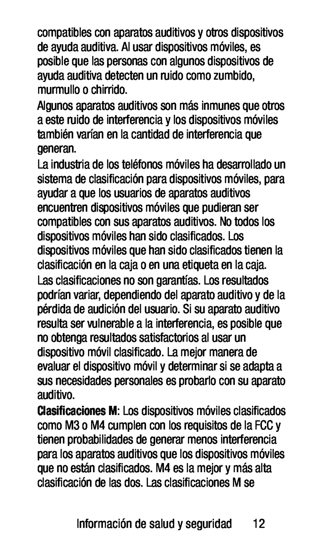 Información de salud y seguridad Galaxy J7 Metro PCS