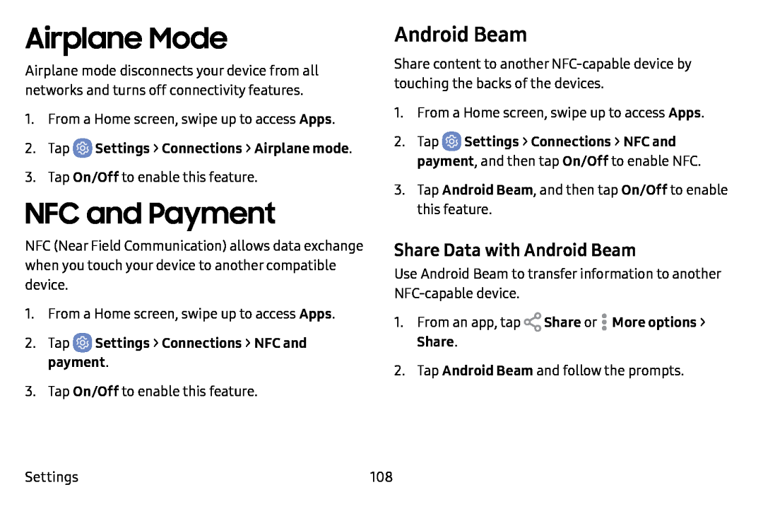 Share Data with Android Beam Galaxy J7 T-Mobile