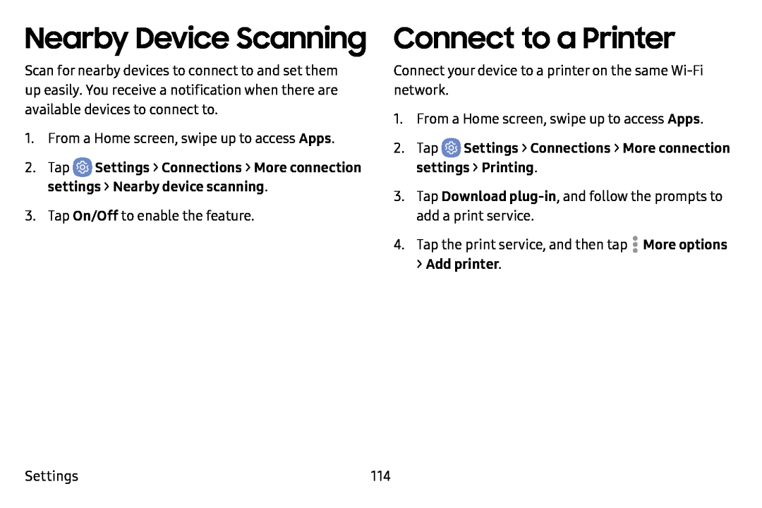 Nearby Device Scanning Galaxy J7 T-Mobile