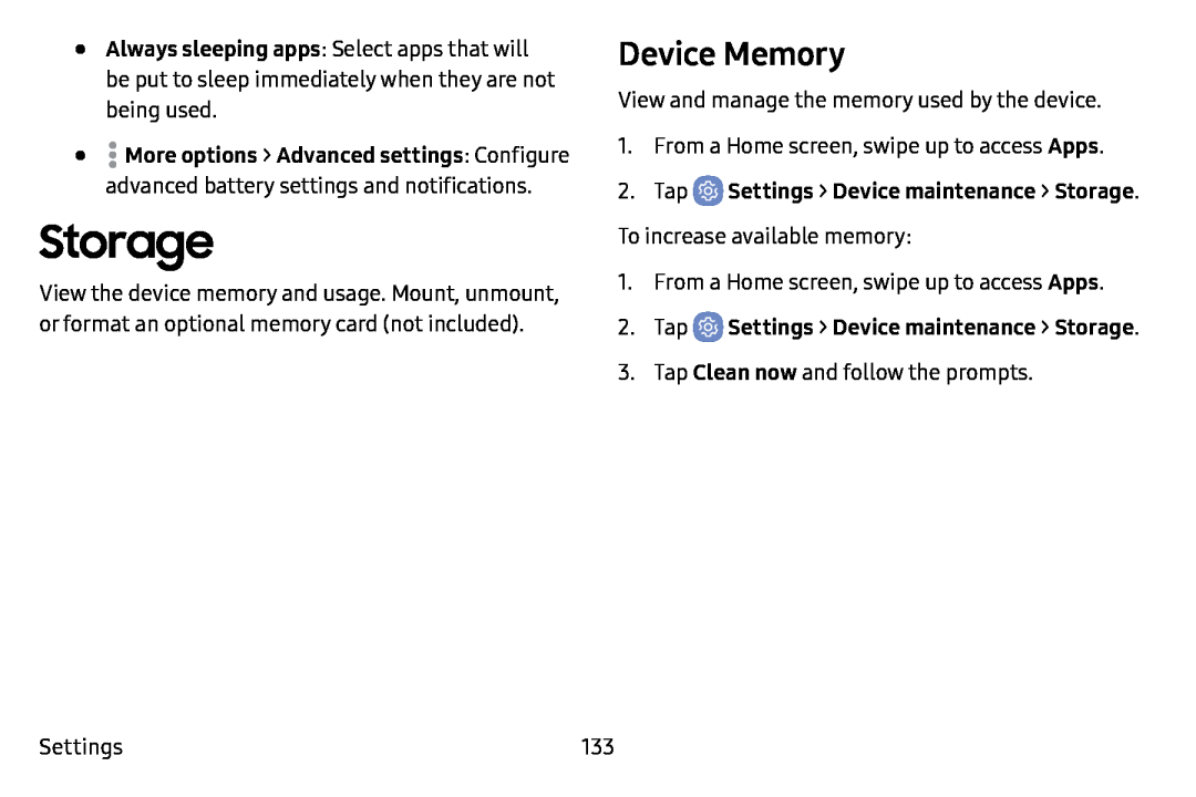 Device Memory Galaxy J7 T-Mobile