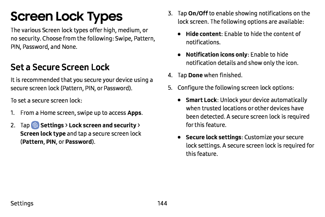 Set a Secure Screen Lock Galaxy J7 T-Mobile