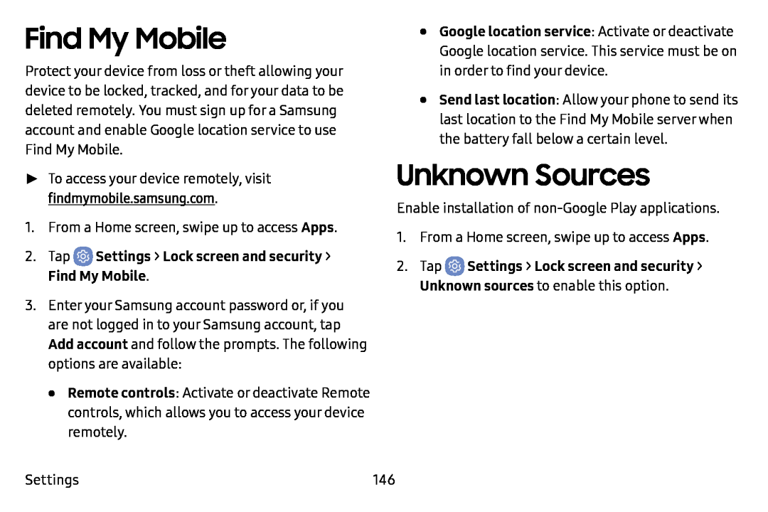 Unknown Sources Galaxy J7 T-Mobile