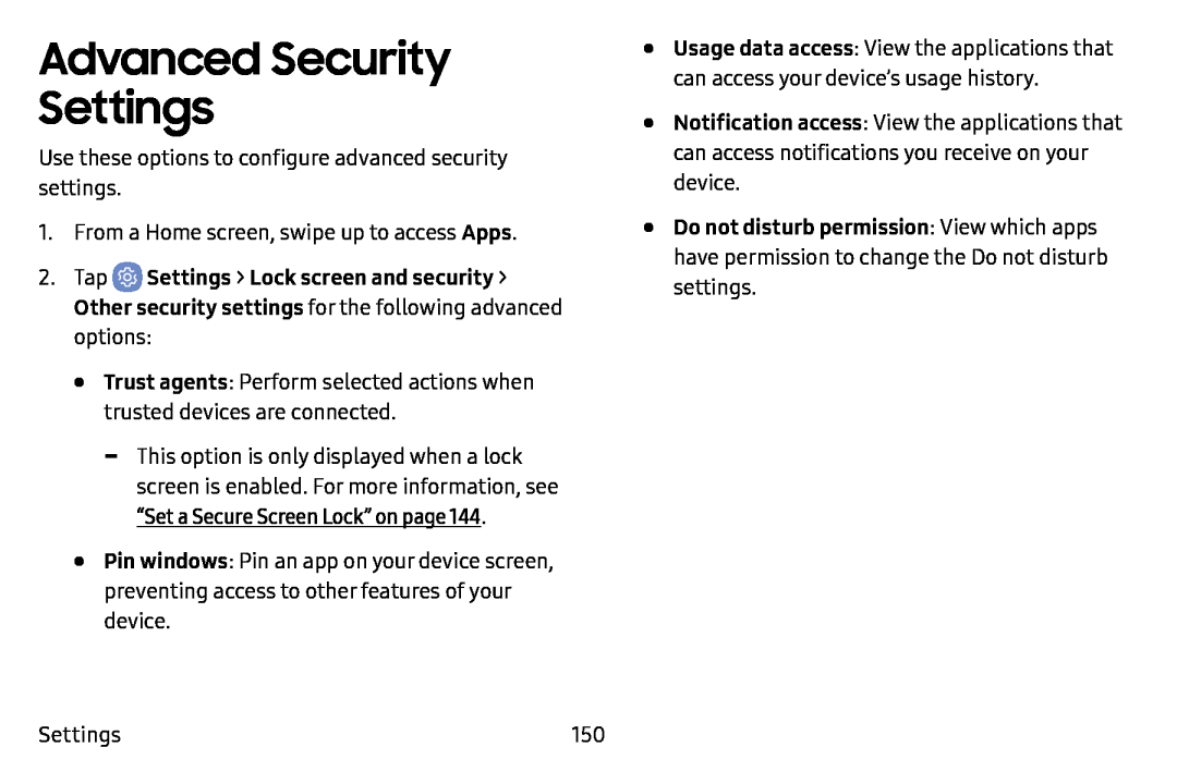 Advanced Security Settings Galaxy J7 T-Mobile