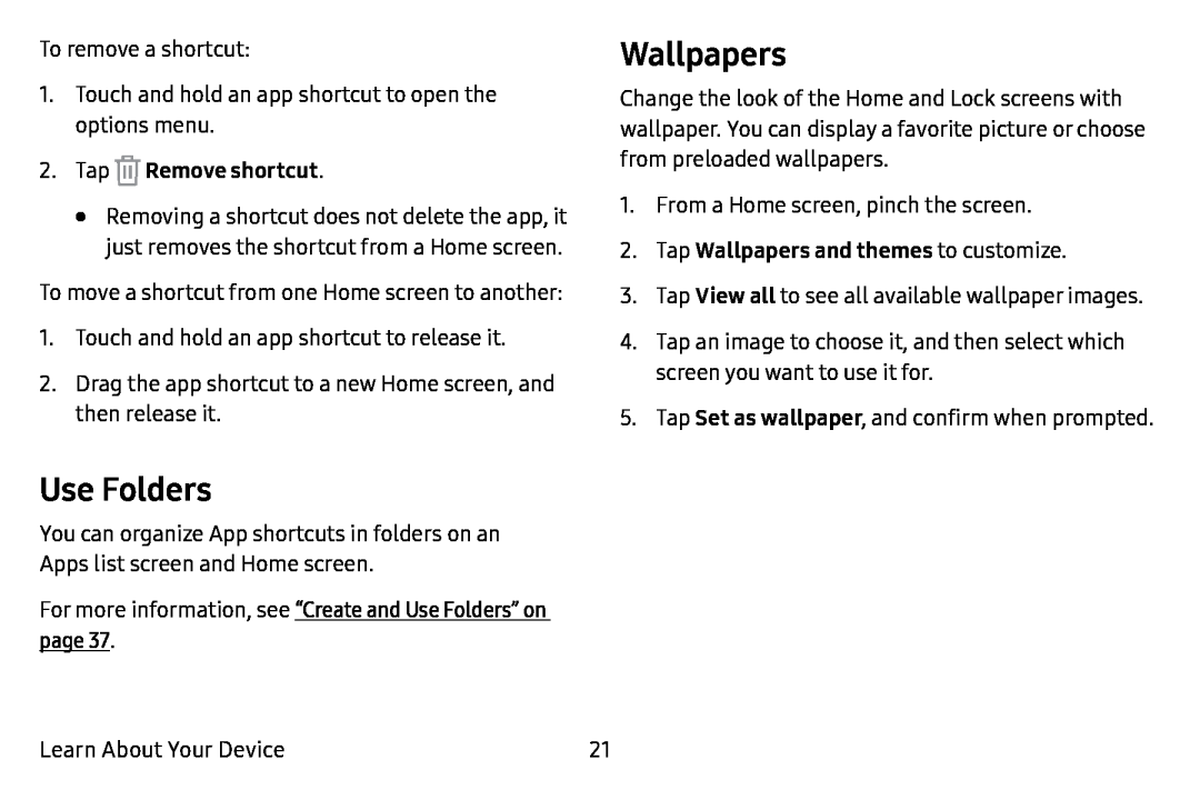 Use Folders Galaxy J7 T-Mobile