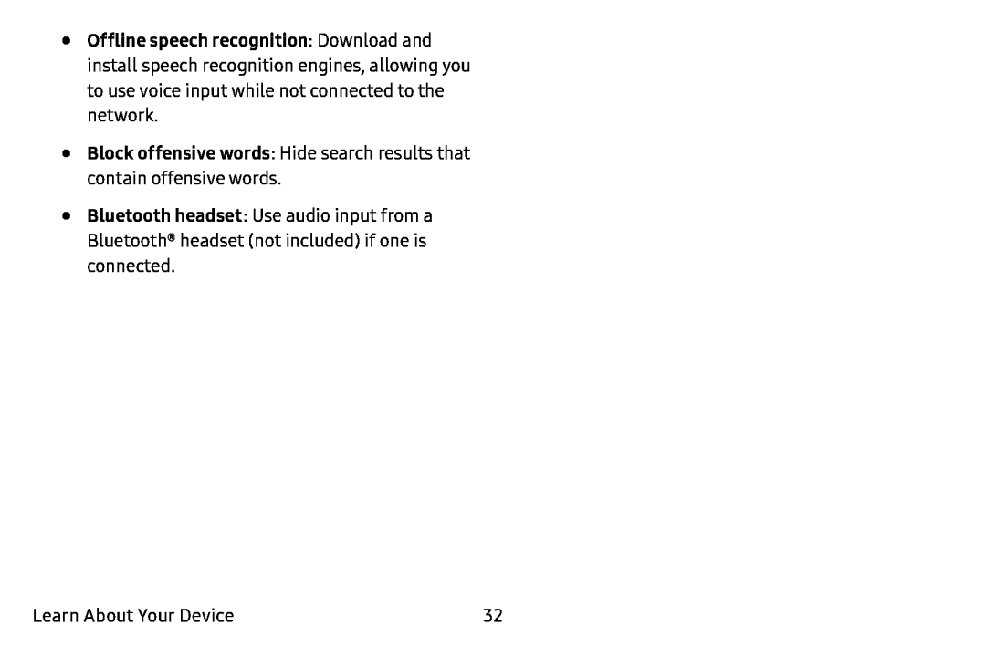 Block offensive words Bluetooth headset