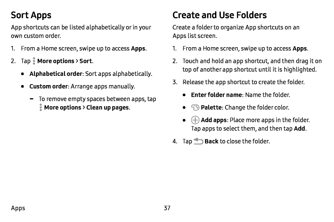 Create and Use Folders Galaxy J7 T-Mobile