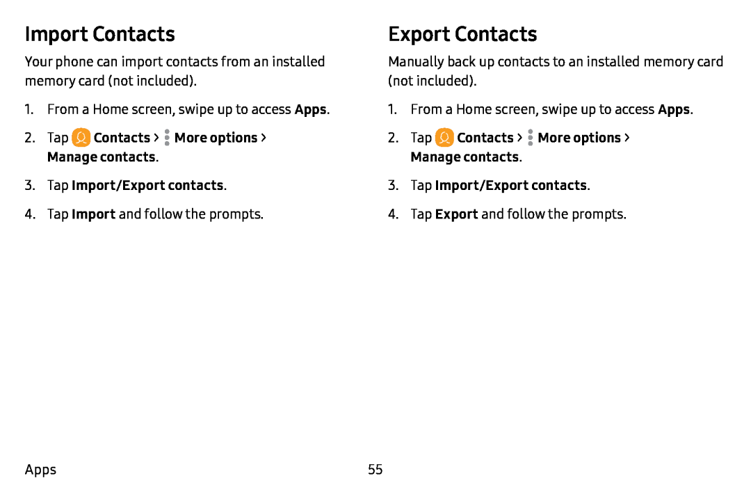 Import Contacts Galaxy J7 T-Mobile