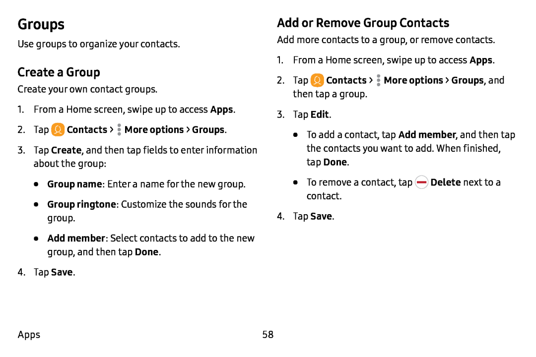 Add or Remove Group Contacts Galaxy J7 T-Mobile