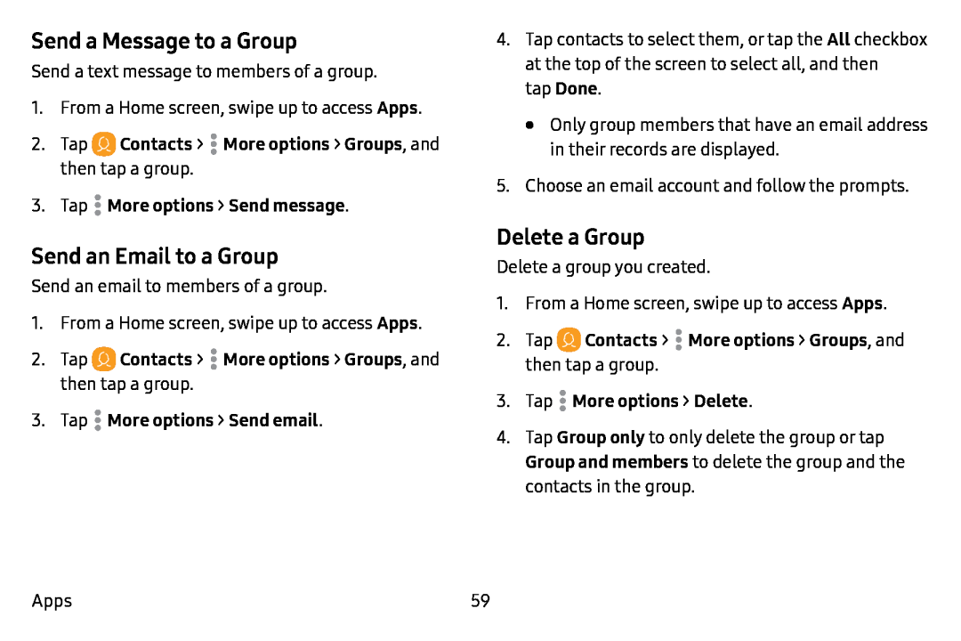 Send a Message to a Group Send an Email to a Group