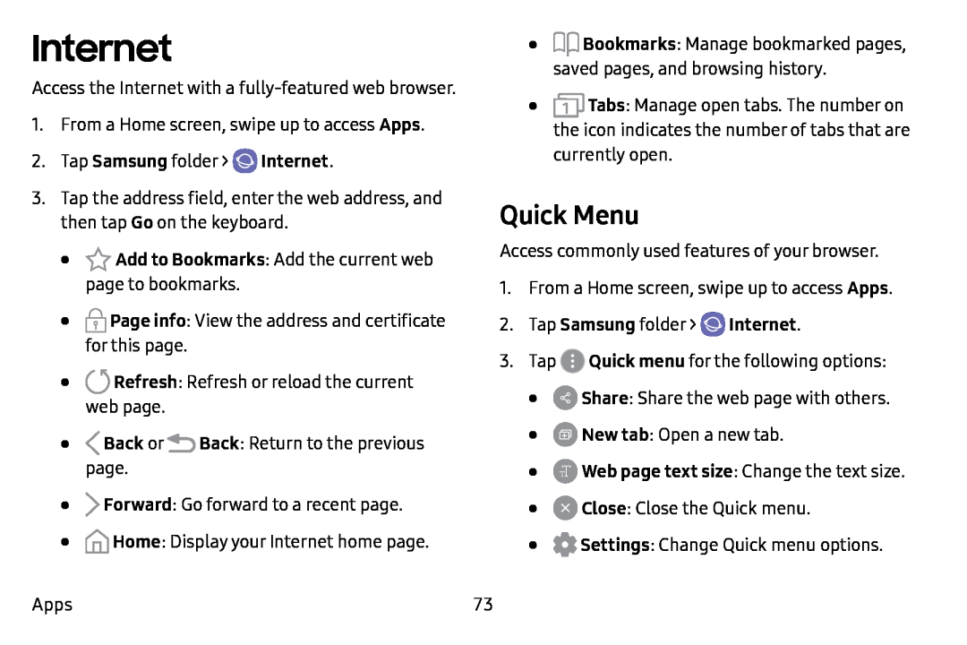 Quick Menu Galaxy J7 T-Mobile