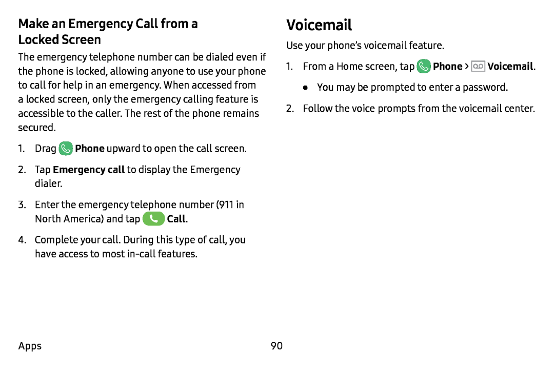 Make an Emergency Call from a Locked Screen