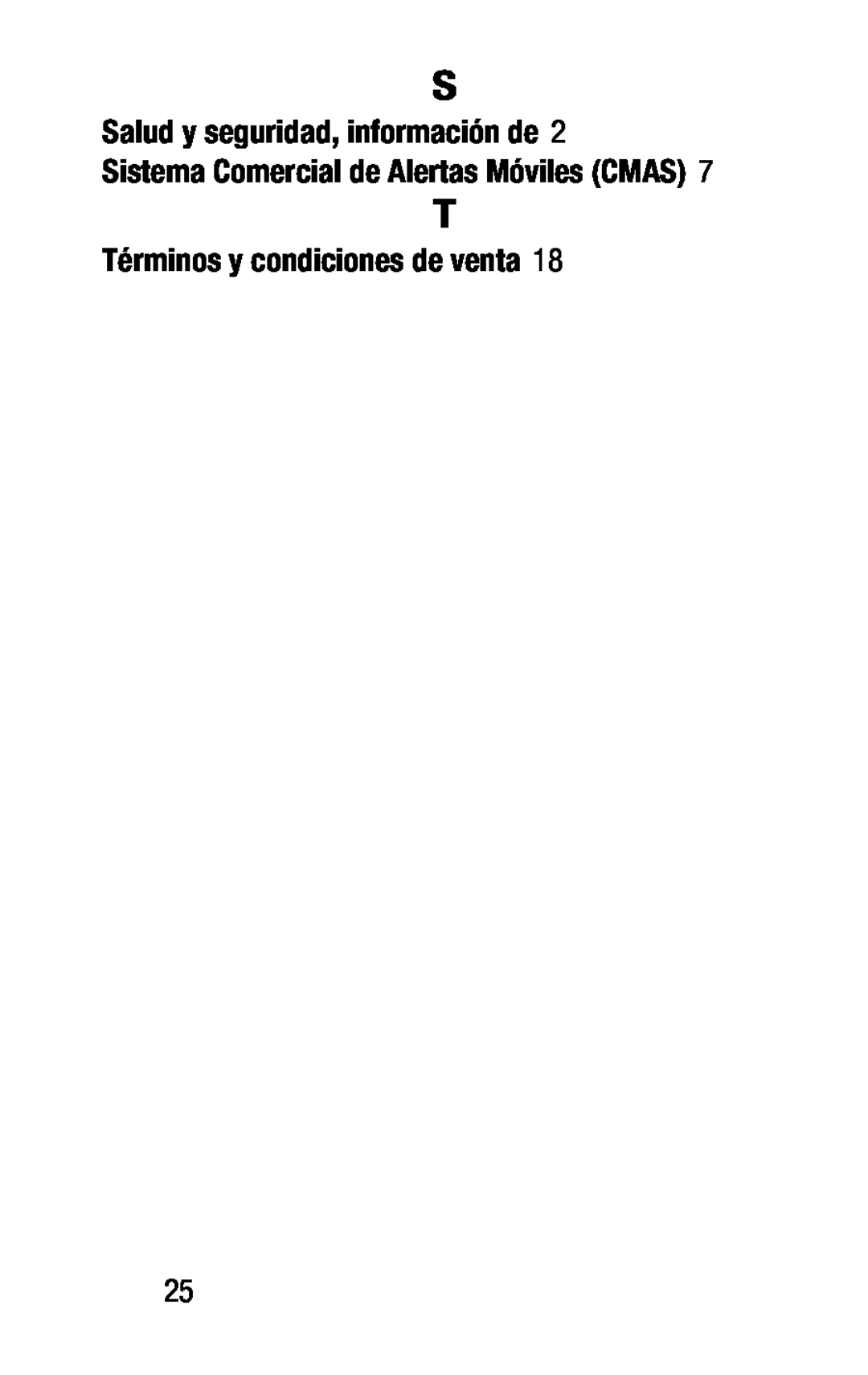 Sistema Comercial de Alertas Móviles (CMAS) Salud y seguridad, información de