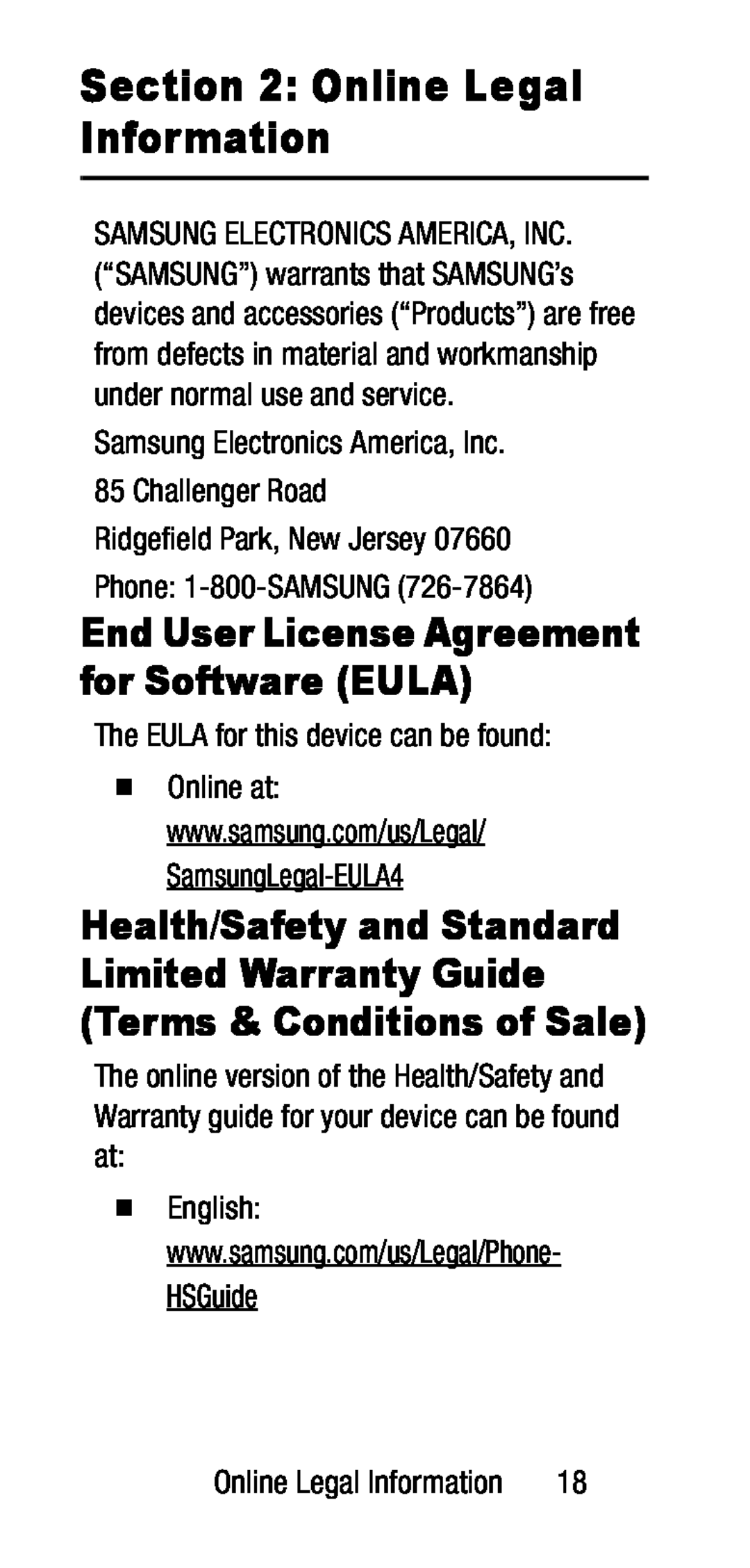 End User License Agreement for Software (EULA) Galaxy J7 2017 US Cellular