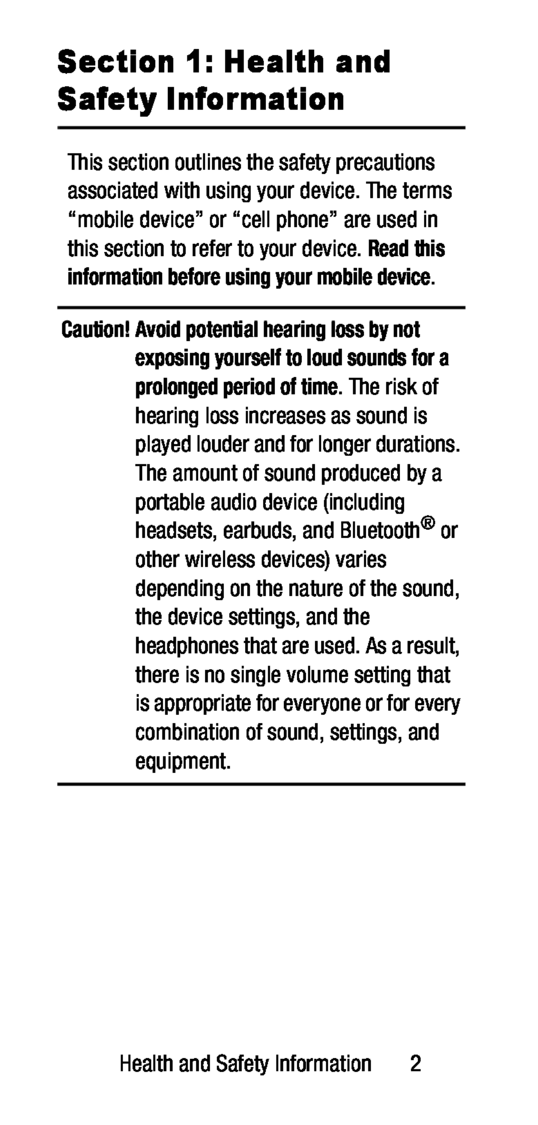 Section 1: Health and Safety Information Galaxy J7 2017 US Cellular