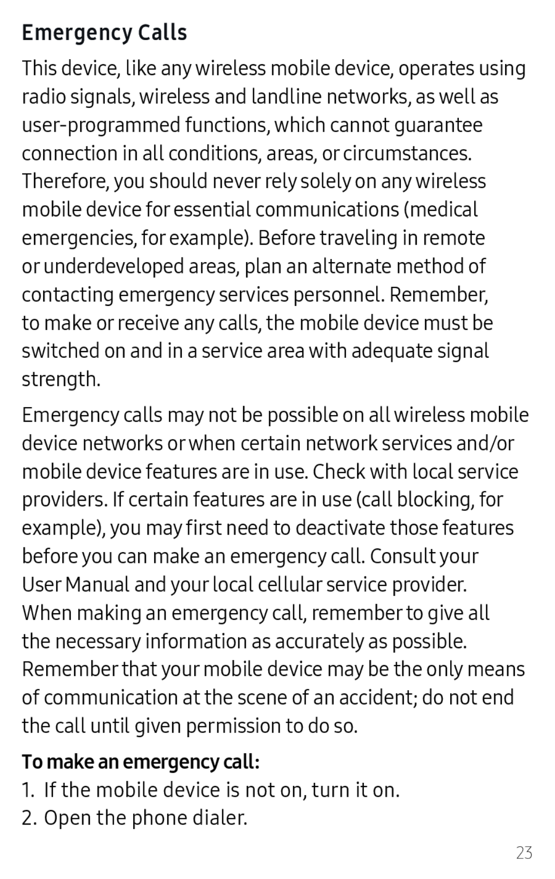 Emergency Calls Galaxy J7 2018 AT&T