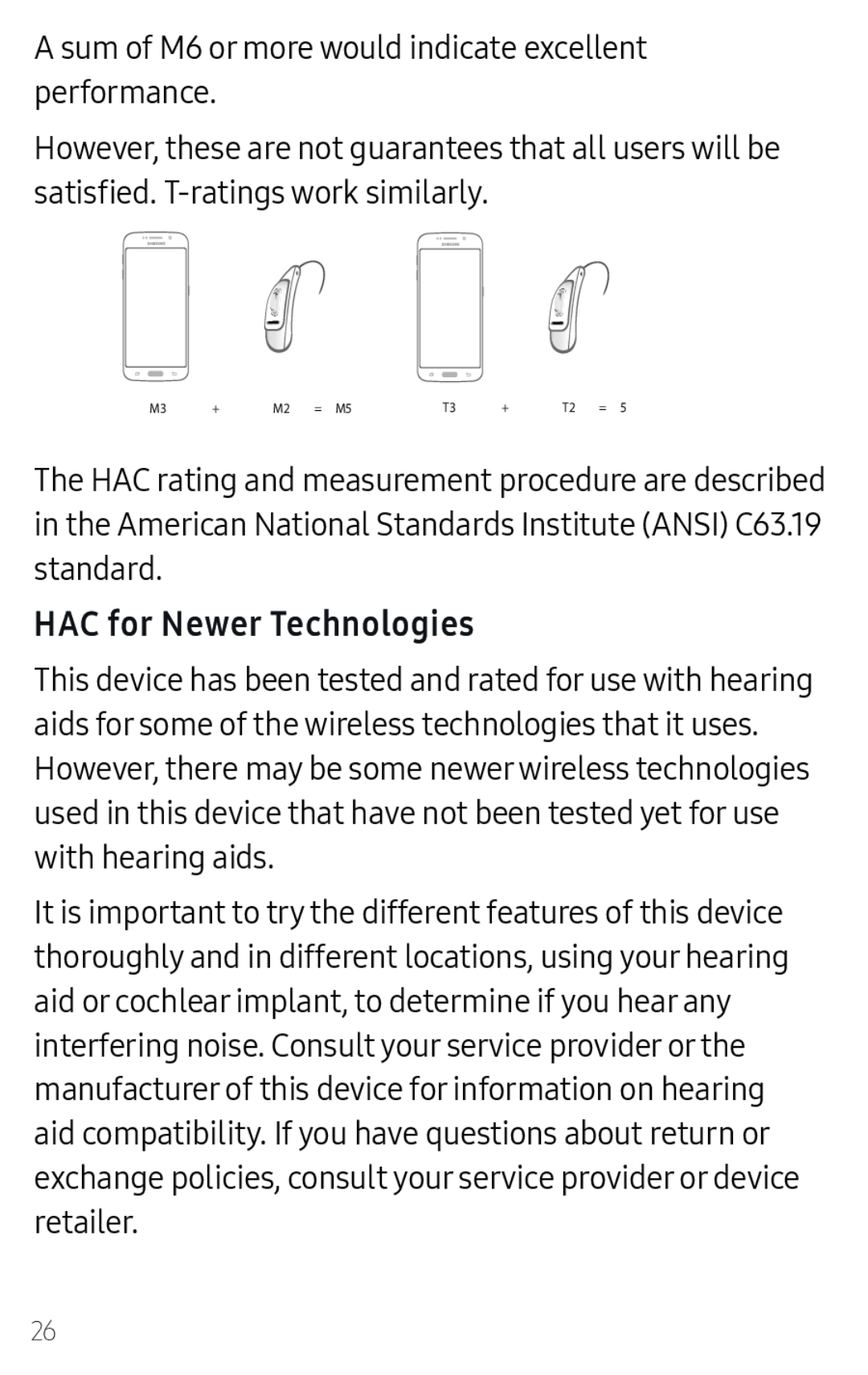 HAC for Newer Technologies Galaxy J7 2018 AT&T