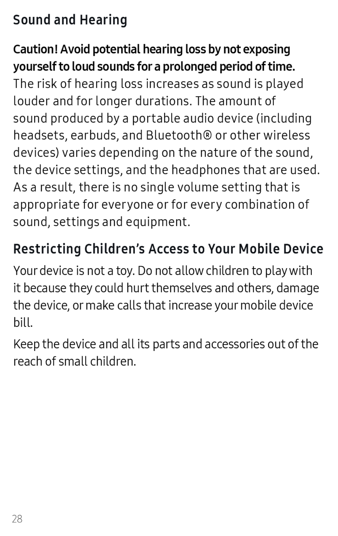 Sound and Hearing Galaxy J7 2018 AT&T